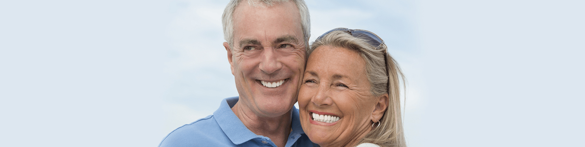 Happy Senior Couple about the dentures Procedure Slider